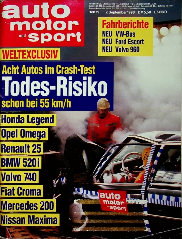 Deckblatt Auto Motor und Sport (19/1990)